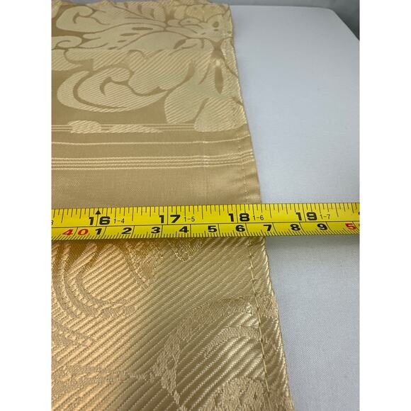 St. Nicholas Square Tablecloth Damask Floral Pattern Beige Neutral Decor - Picture 6 of 8